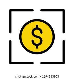 icono de color plano del vector de enfoque 