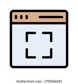 icono de color plano del vector de enfoque 