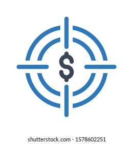 focus  vector glyph color icon 