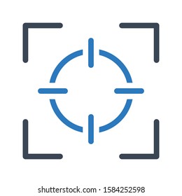 focus vector glyph color icon 