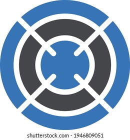 focus vector glyph colour icon