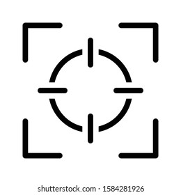 focus vector glyph flat icon 