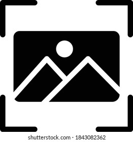 focus vector glyph flat icon 