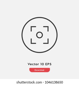 Focus vector icon. Camera symbol. Best modern flat pictogram illustration for web and mobile apps design.