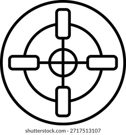 Icono de Vector de enfoque. Se puede utilizar para aplicaciones de impresión, móviles y de Web.