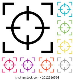 Focus Vector Icon. colorful focus icon on white background