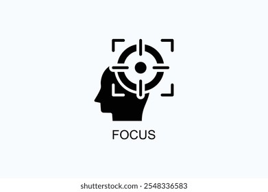 Icono De Vector De Enfoque O Ilustración De Logo