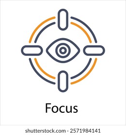 Focus Vector icon stock illustration