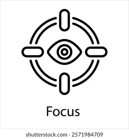 Focus Vector icon stock illustration