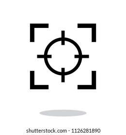 Focus vector icon, target center symbol. Simple, flat design for web or mobile app