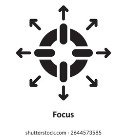 Focus Vector Icon which can easily modify or edit

