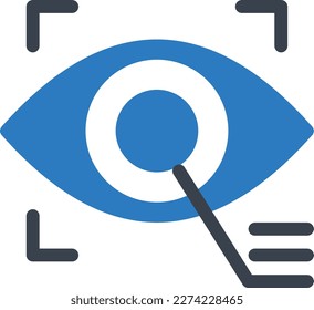 ilustración del vector de enfoque en un fondo transparente. Símbolos de calidad premium. Iconos de glifo para diseño de conceptos y gráficos.