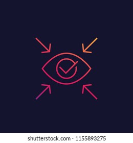 Focus, vector linear icon