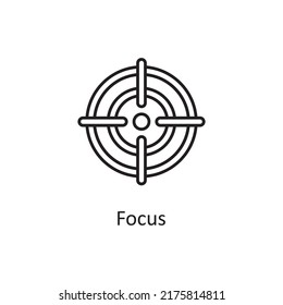 Focus vector Outline Icon Design illustration. Project Managements Symbol on White background EPS 10 File