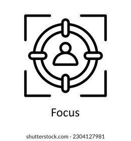 Focus  vector  outline Icon Design illustration. Time Management Symbol on White background EPS 10 File