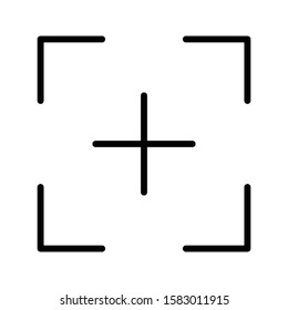 focus vector thin line  icon 