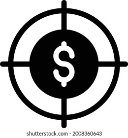 focus with white background. focus is a symbol of finance .glyph flat icon.