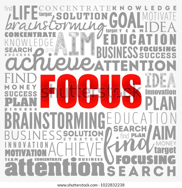 Focus 字云拼贴 商业概念背景库存矢量图 免版税
