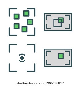 focused icon set. vector set about focus icons set.