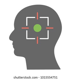 
Focused solution, flat icon solution based thinking
