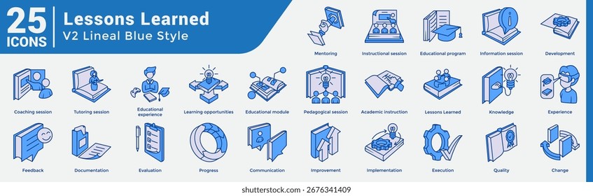 Focuses on feedback, implementation, and improvement, great for documenting insights and enhancing future performance. Blue style.
