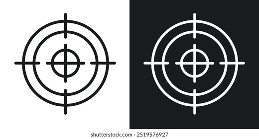 Enfocando el icono blanco y negro.