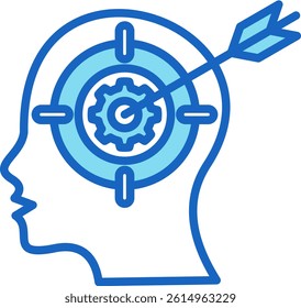 Focusing Icon Blue Vector Illustration