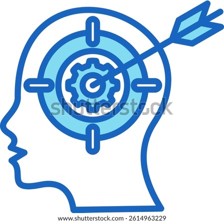 Focusing Icon Blue Vector Illustration