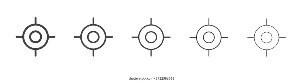 Fokussierendes Symboldesign, Logo, App, Benutzeroberfläche. Vektorgrafik, EPS