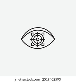 Focusing icon isolated on white background