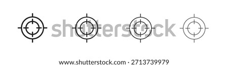 Focusing icon outline symbol. Editable Stroke collection.