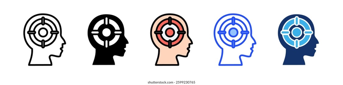 Focusing Icon Set With Multiple Style Collection