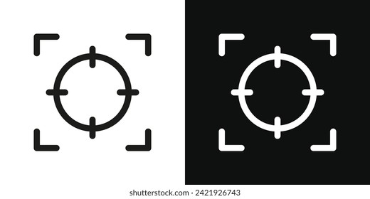 Focusing Icon Set. Vector Illustration