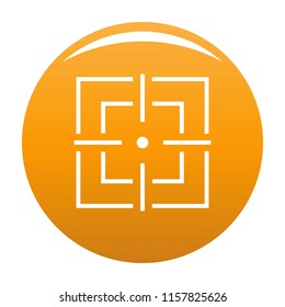 Focusing icon. Simple illustration of focusing vector icon for any design orange