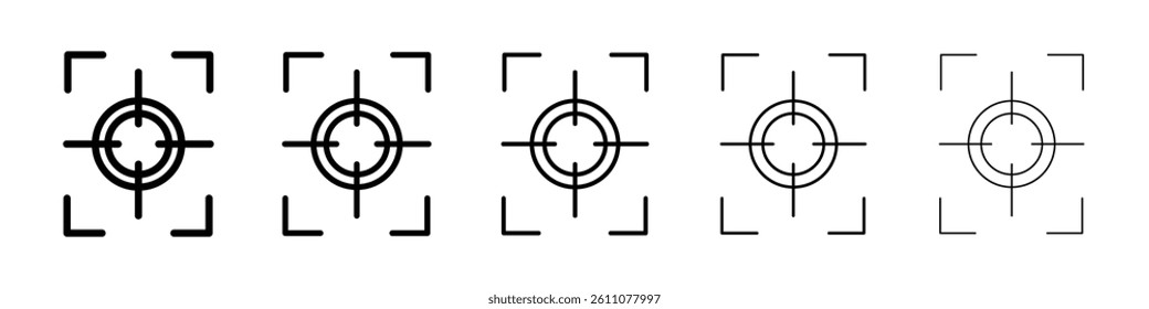 Focusing icon Symbol mark in Outline style