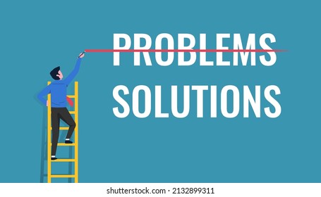 Focusing on solutions not on problems concept. 