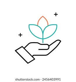 Focusing on Sustainability Vector Icon Design Prioritizing environmentally responsible practices and initiatives to minimize ecological footprint, promote social responsibility