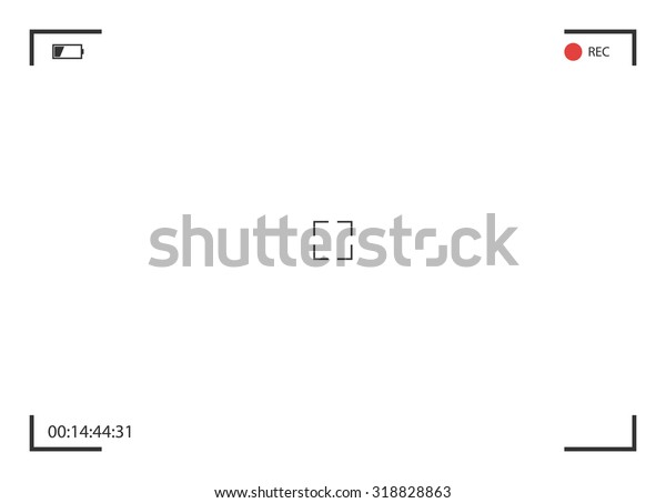 Focusing screen of the camera. Viewfinder camera\
recording. Video screen on a white background. vector illustration\
- stock vector