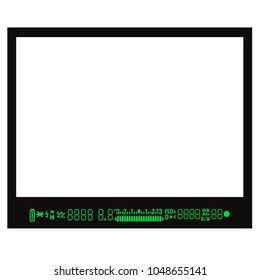 Focusing screen or Viewfinder of DSLR camera. Vector illustration.
