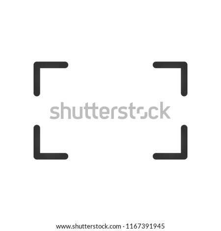 focusing vector icon, simle vector illustration isolated on white background.