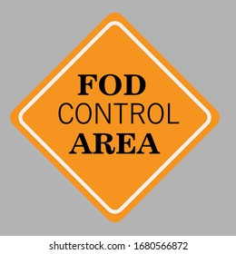 Fod Control Area Sign Vector