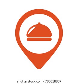 Fod icon restaurant location pin icon vector illustration flat design