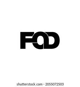 FOD letter monogram logo design vector