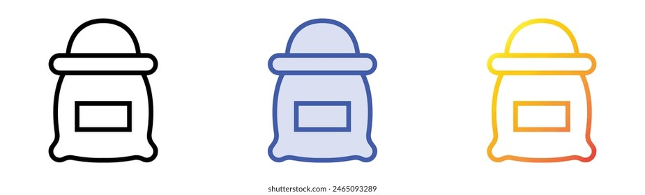 fodder icon. Linear, Blue Fill and Gradient Style Design Isolated On White Background