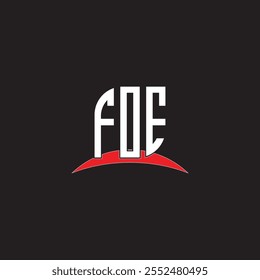 FOE letter logo design with white background in illustrator, vector logo modern alphabet font
