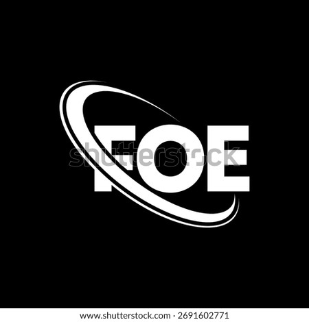 FOE logo. FOE letter. FOE letter logo design. Initials FOE logo linked with circle and uppercase monogram logo. FOE-typography for technology, business and real estate brand.