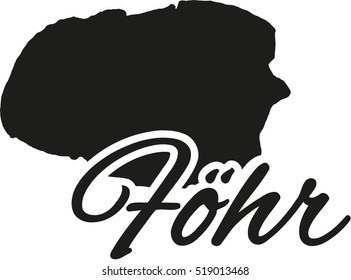 Foehr island map with name