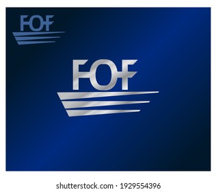 marca de la letra de la idea de diseño del logotipo FOF