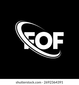 FOF logo. FOF letter. FOF letter logo design. Initials FOF logo linked with circle and uppercase monogram logo. FOF-typography for technology, business and real estate brand.