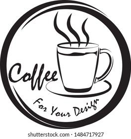 Foffee logo vector Monochrome for restaurant food and drink